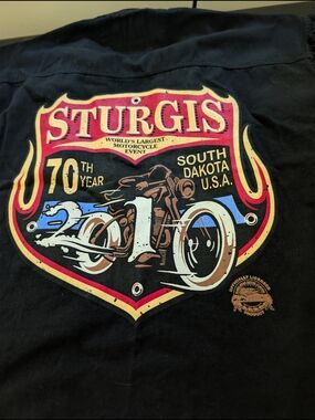 XL Sturgis 2010, 70th Anniversary, Sleeveless Button Down Shirt